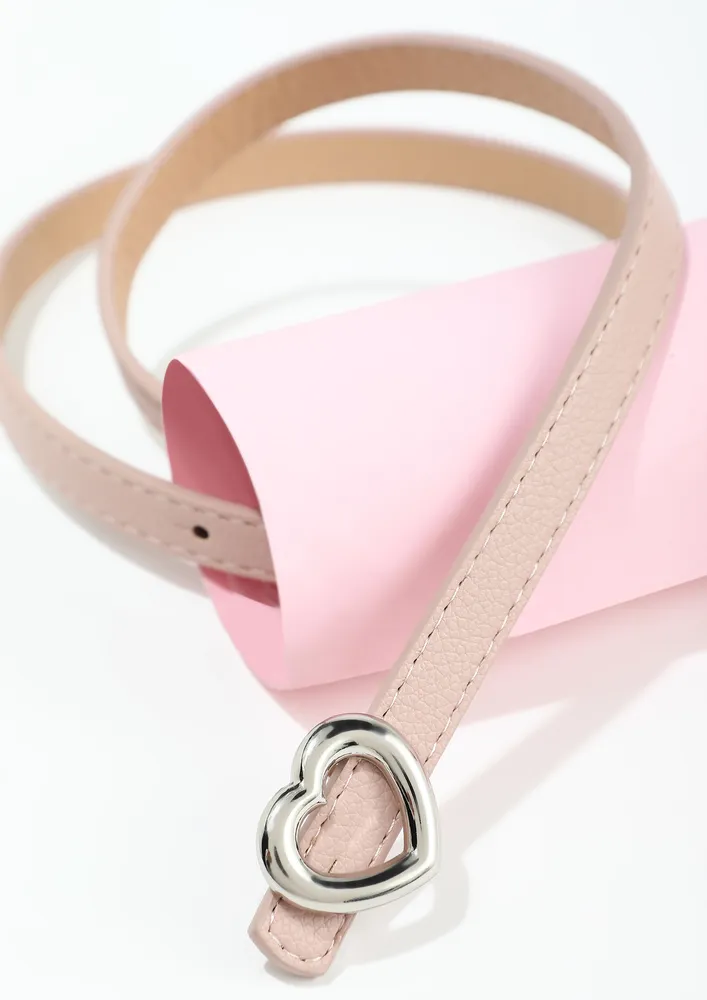 HEART UP MY WAIST PINK BELT