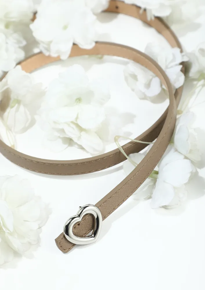 HEART UP MY WAIST KHAKI BELT