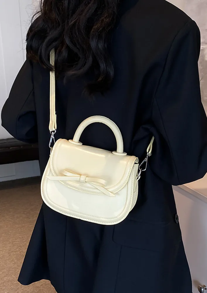 YELLOW FRONT FLAP SMALL CROSSBODY BAG