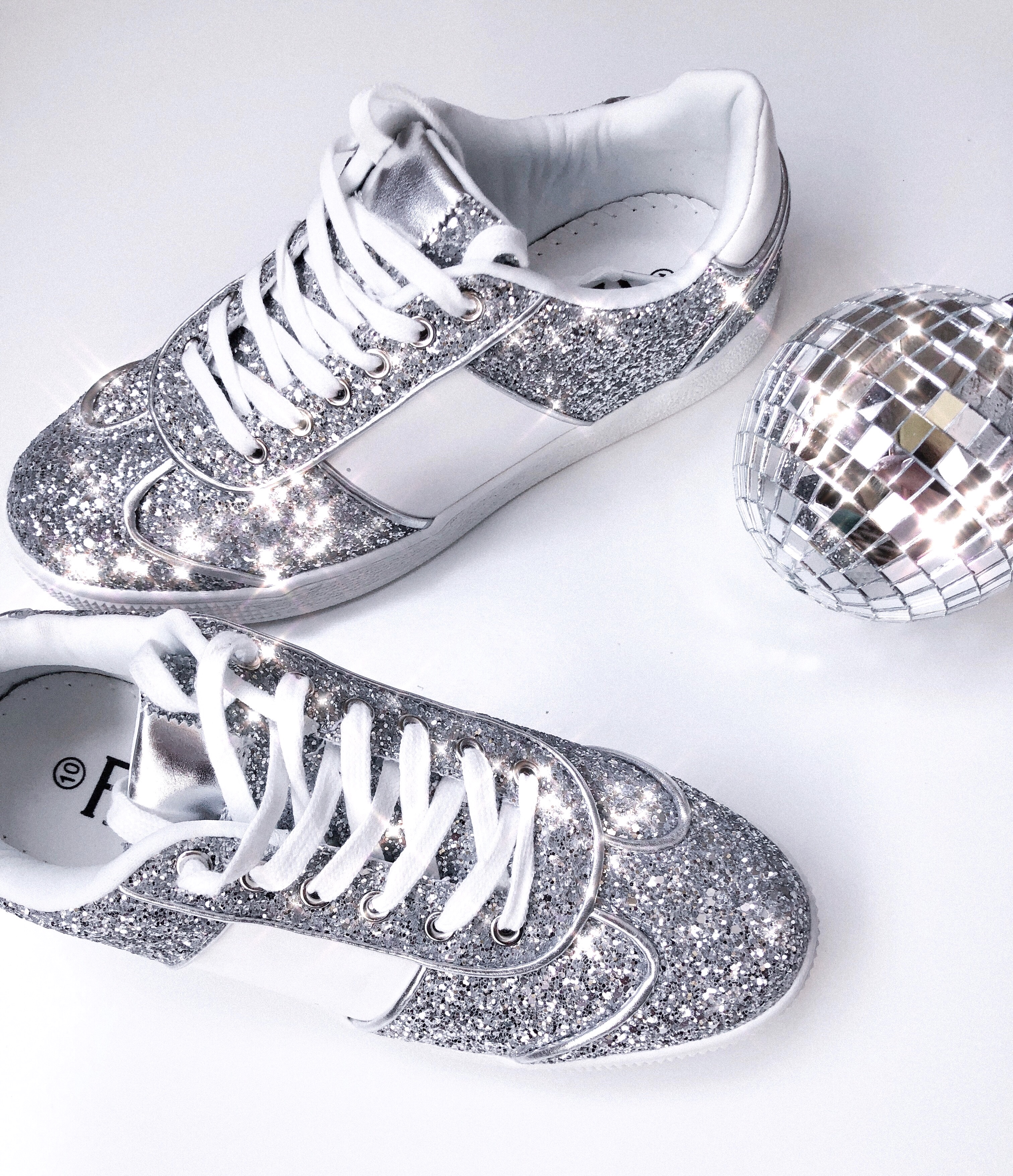 Valentino Fly Crew Glittered Low-Top Sneaker Dupe